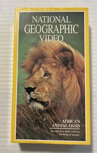 National Geographic Video -  Africa's Animal Oasis  VHS-New-Sealed-Hi-Fi  Stereo - Picture 1 of 7