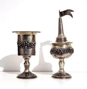 Judaica Set Havdalah Plata Torre Besamim Y Un Candelabro 925 - Imagen 1 de 5