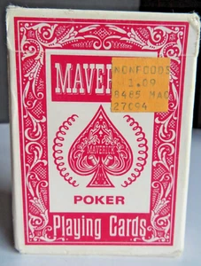 VINTAGE Maverick Playing Cards Standard Index Red Jokers and Blue Playing Cards - Picture 1 of 24