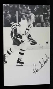 Ron Schock Pre-printed autograph B&W Photo Hockey Penguins 3.25x5.5 - Picture 1 of 2