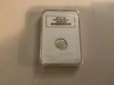 1959 D 10c sample FA 00 NGC - Image 1 of 2