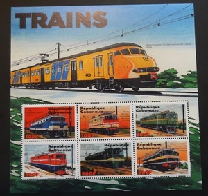 REPUBLIQUE GABONAISE TRAINS SS MNH/OG (138) - Picture 1 of 3
