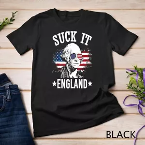 Camiseta Suck It Inglaterra Divertida 4 de Julio George Washington Unisex - Imagen 1 de 15