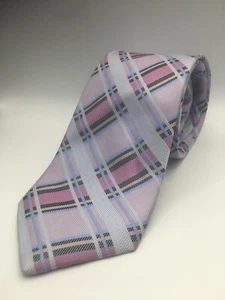 Steven Land Big Knot Purple and Blue Geometric Triangle Men's Tie. - Picture 1 of 3