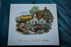 VINTAGE DECORATIVE CASA DOLCE CASA ITALIAN TILE - Picture 1 of 12