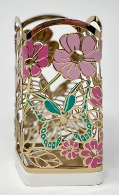 BATH & BODY WORKS BUTTERFLY GARDEN PINK FLOWER GENTLE FOAMING SOAP SLEEVE HOLDER - Image 1 of 4