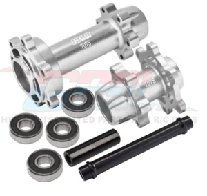 For 1/4 Losi Promoto Bike FRONT & REAR WHEEL HUBS Metal Upgrade #MX0067 -SILVER- - Picture 1 of 12