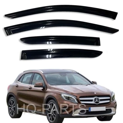 For 14-19 GLA250 X156 Smoke Tint Window Visors Sun Wind Rain Guard Deflector - Image 1 of 3