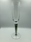 Denby - Jet - Flute Drinking Glass Clear / Black 25cm tall Champagne / Prosecco