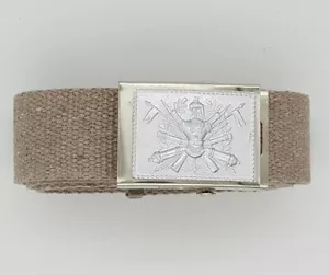 CINTURA MILITARE ITALIANA DI COLORE KHAKI CON FIBBIA PLURIARMA - Imagen 1 de 1