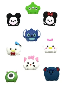 Disney Mickey & Friends Tsum Tsum Croc Shoe Charms 9pc Set A New! Stitch Donald - Picture 1 of 10