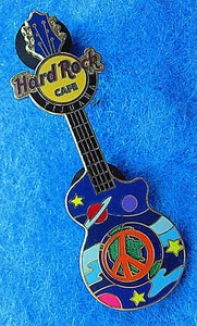 TIJUANA PEACE GUITAR SERIES SATURN PLANETS GLOBE SPACE 2007 Hard Rock Cafe PIN - Picture 1 of 1