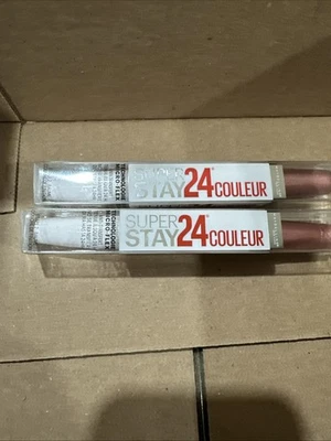 Lot of 2 MAYBELLINE SUPERSTAY 24 HR 2 STEP LIQUID  LIPSTICK #120 ALWAYS HEATHER - Image 1 of 3