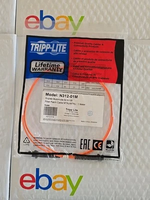 Tripp-Lite N312-01M | Duplex Multimode 62.5/125 Fiber Patch Cable (MTRJ/MTRJ), 1 - Image 1 of 4