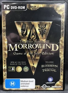The Elder Scrolls III MORROWIND Game Of The Year PC 2002 VGC FAST FREE POST - Picture 1 of 3