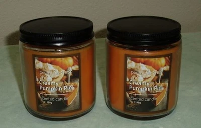 2 Perfect Harvest Scented Jar Candles ~ Creamy Pumpkin Pie ~ 7 Oz Each - Image 1 of 3