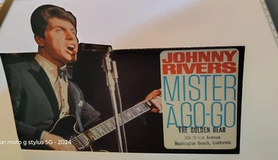 1960s concert standee Johnny Rivers The Golden Bear Huntington Beach CA - Image 1 of 3