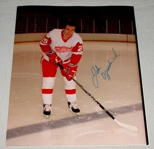 Original NHL John Ogrodnick Detroit Red Wings Signed Hockey Photo - Picture 1 of 1