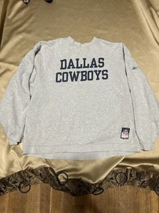 Vintage Y2K Reebok Dallas Cowboys Sweatshirt On Field Men's Gray crewneck - XL - Picture 1 of 5