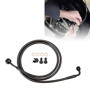 44" Front Brake Line for Harley Dyna Super Wide Glide Low Rider 1996-2006 N/ABS - Picture 1 of 7