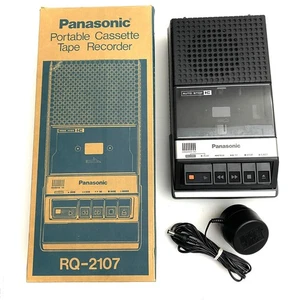 Panasonic RQ-2107 registratore a nastro portatile vintage lettore cassette con scatola TESTATO - Foto 1 di 6