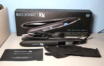Bio Ionic 10X Pro Styling Iron 1" Nano Ionic-with Vibrating Plates -New - Image 1 of 4