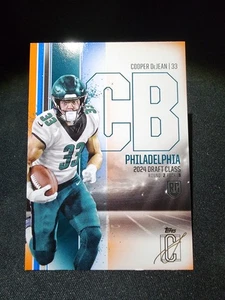 2024 Topps Signature Class - Rookies Cooper DeJean #166 azul y naranja (RC) - Imagen 1 de 2