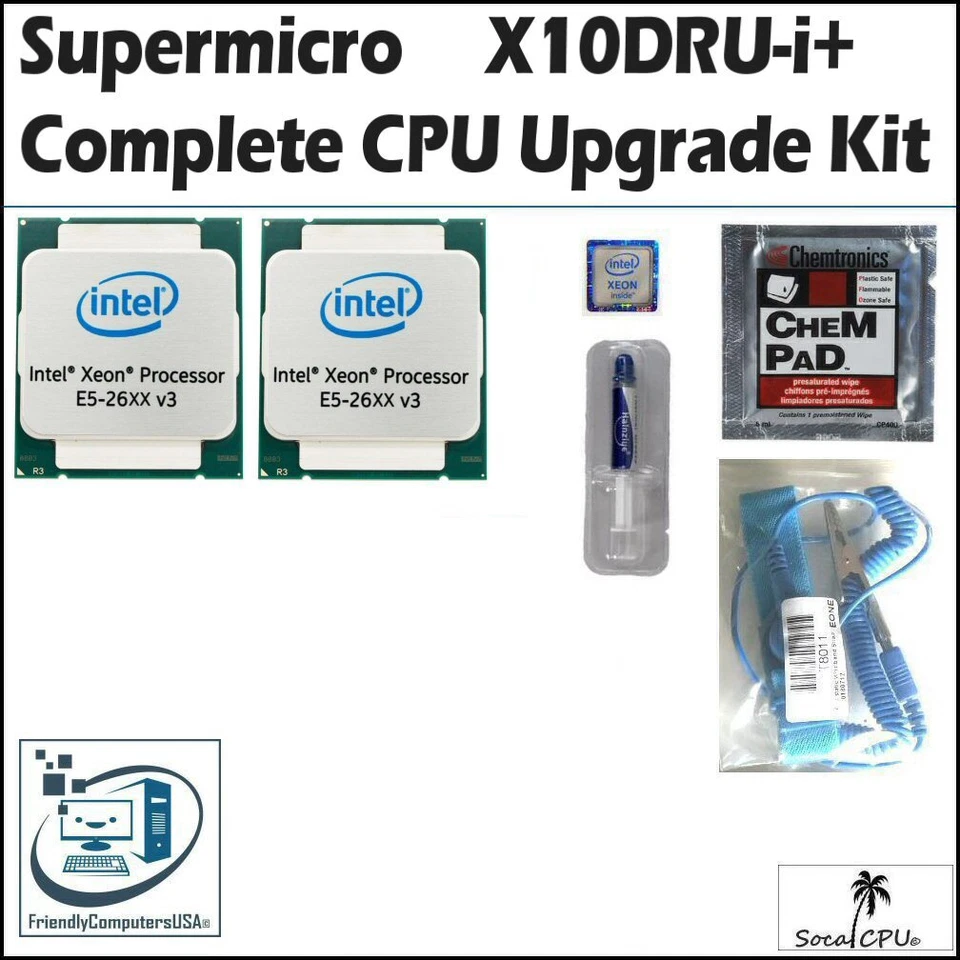 Supermicro X10DRU-i+ Server CPU Processor Upgrade up to 36 Core  E5-2699 v3 - Image 1 of 1