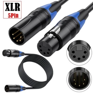 50cm/1.8m/300cm/5m/10m 5Pin Connector XLR Cord Line Male to Female DMX512 Wire - Picture 1 of 13