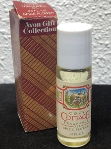 Vintage AVON Cozy Cottage Spice Flower Fragrance Oil .25 Oz Diffuser Refill 1987 - Picture 1 of 3