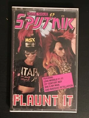 SIGUE SIGUE SPUTNIK : FLAUNT IT // RARE VINTAGE AUDIO CASSETTE - TESTED! - Image 1 of 4