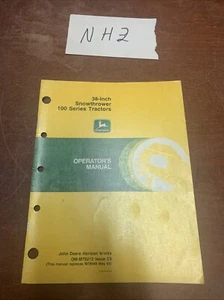 John Deere 38-Inch Snowthrower 100Series Tractors Op. Manual OM-M79212 - Picture 1 of 10