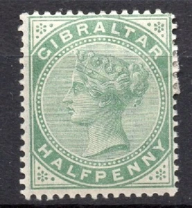 GIBRALTAR/1898/MH/SC#9/QUEEN VICTORIA / 1/2p GRAY GREEN - Picture 1 of 1