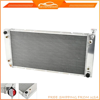 34"W 3 Row Radiator For 1988-2000 Chevy GMC C/K 1500 2500 3500 Tahoe Yukon 1520 - Image 1 of 4