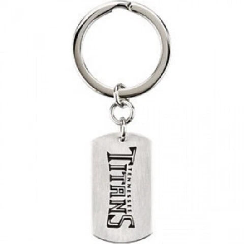 NFL * Tennessee Titans * Stainless Steel * Logo Dog Tag Key Ring * Jewelry * New Cover
