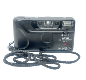 Minolta AF102 35mm Film Camera – Tested – Flash – Vintage Compact Classic - Picture 1 of 4