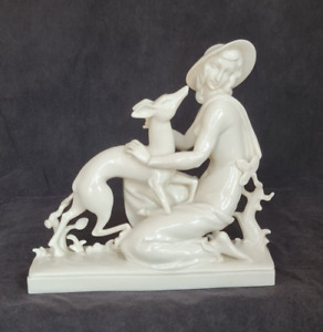 Jugendstil Art Deco Porzellanfigur Passau Passauer Porzellan  Porcelain Figurine