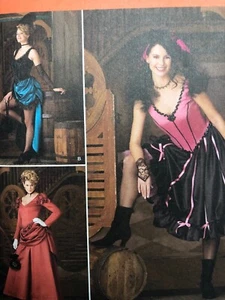 MISSES SALOON MADAM BURLESQUE SEWING PATTERN COSTUME SZ 14-20 SIMPLICITY 2851 - Picture 1 of 7