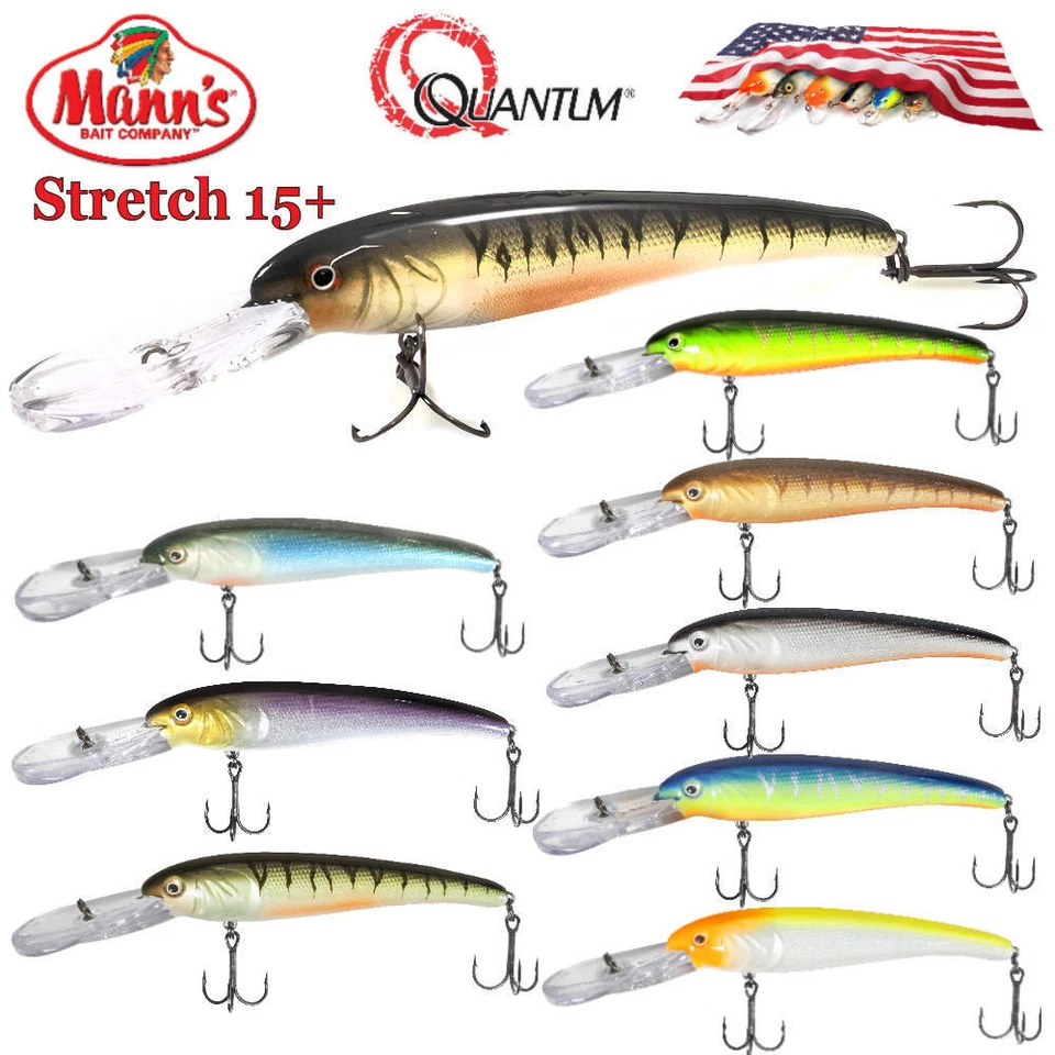 Mann's Stretch 15+  by Quantum 11,5cm 21g Wobbler Top Köder Farbe zur Auswahl - Bild 1 von 1