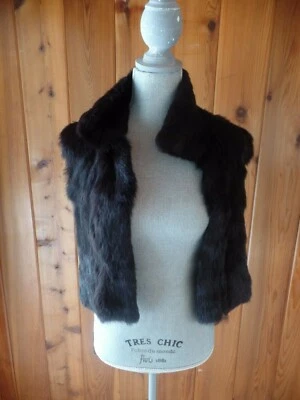 Theory Ethel B 兔毛背心 M 码棕色 — 第 1/4 张图片