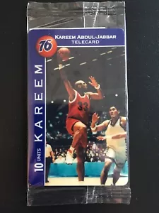 1995 Kareem Abdul-Jabbar Philips 76 Telecard 10u - SEALED - Picture 1 of 2