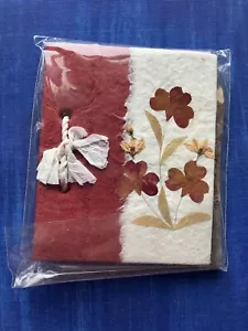 Handmade Tree Bark Leaf Cover Blank Journal Notebook Unruled Twine Bound Rustic - Picture 1 of 9