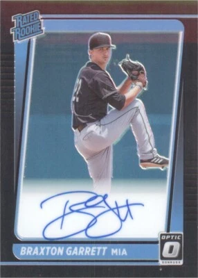 2021 Panini Optic Signatures RRS-BG BRAXTON GARRETT Black Prizm /50 AUTOGRAPH RC - Image 1 of 2