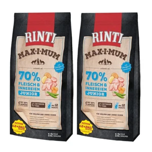 Rinti Max-i-mum Junior 2 x 12+2 kg AKTION - getreidefreies Welpenfutter - Bild 1 von 1