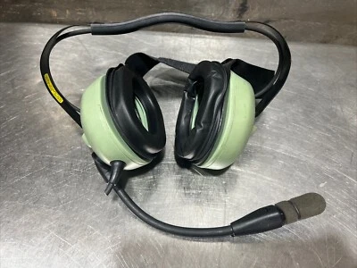 David Clark H6040 Headset, Microphone, Offered For Parts/Repair. Cord Cut - Image 1 of 4