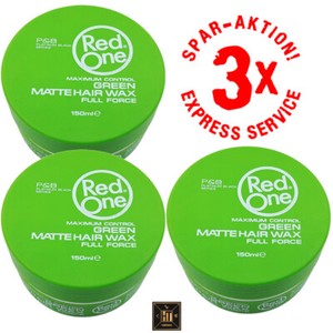 3x RedOne Green Grün Hair Wax Full Force 150ml Wachs Haarwachs