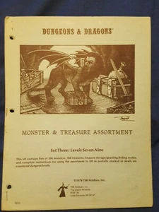 Juego surtido Monster&Treasure: Three Levels Seven-Nine Dungeons & Dragons 1978 - Imagen 1 de 10