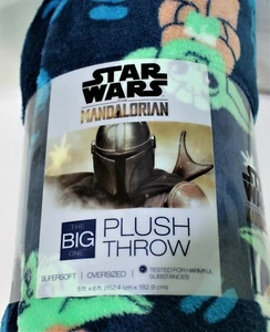 Star Wars The Mandalorian Blanket Disney THE CHILD Soft Plush Throw 60" x 72" - Picture 1 of 6