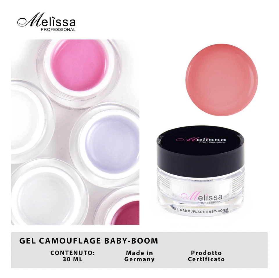 GEL UV CAMOUFLAGE BABY-BOOM PER RICOSTRUZIONE UNGHIE 30 ML NAIL ART CERTIFICATO - Immagine 1 di 1