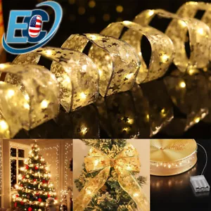 13ft 40LED Ribbon Fairy String Lights for Christmas Tree Party Home Decoration - Picture 1 of 12